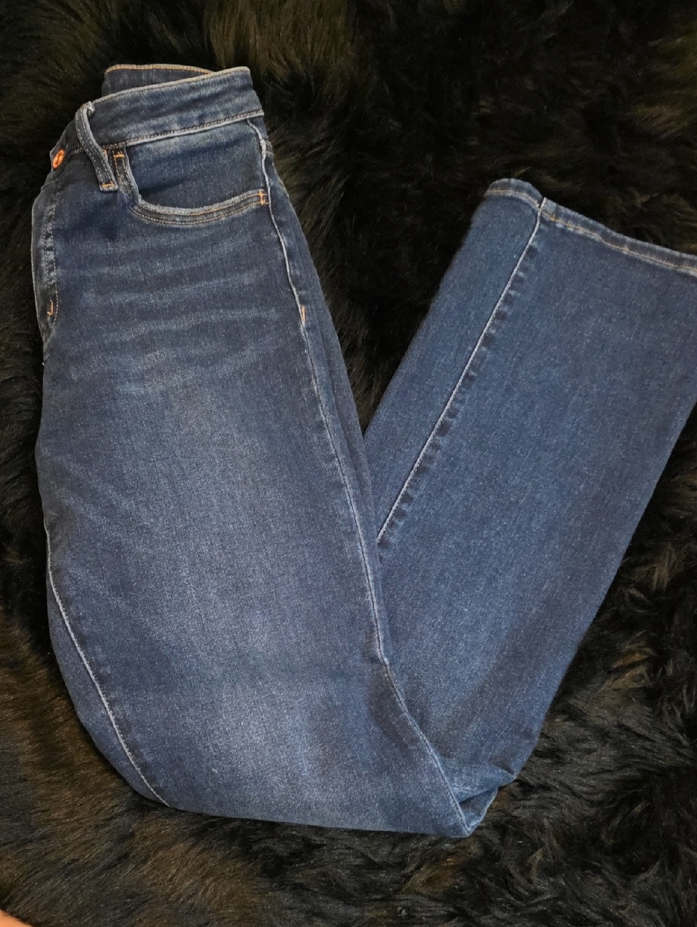 Classic Women's Straight Leg Jeans in Deep Blue